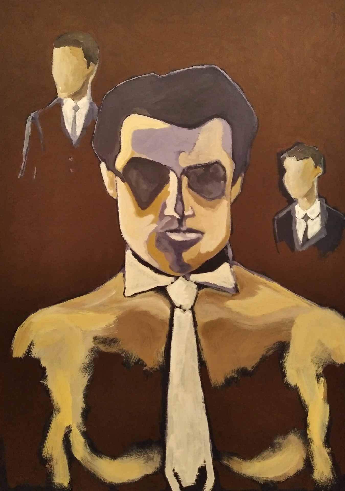 S bílou kravatou..., 100 x 70 cm